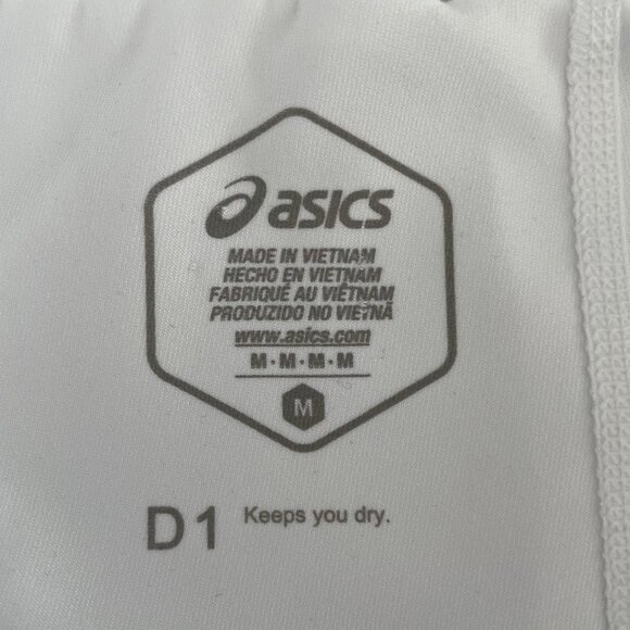 Asics Club GPX Skort/Skirt Poly Front Graphics Back Box Pleat Wht Gray Sz M NWOT - Picture 10 of 13